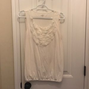 ❗️price drop LOFT white Cotten blouse